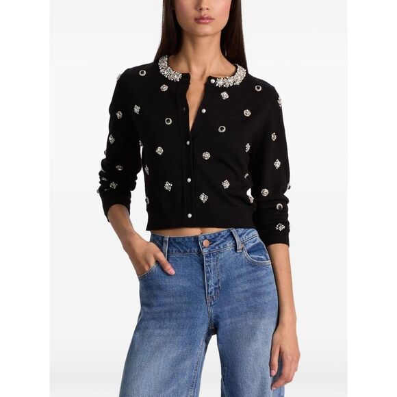 Alice+Olivia Women Dollie Wool Cardigan - Picture 2 of 5